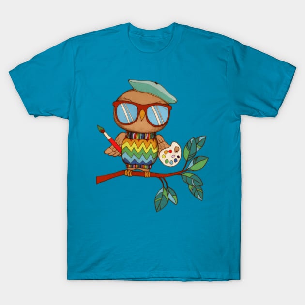 Little Wise Artist T-Shirt by micklyn